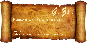 Gompercz Zsuzsanna névjegykártya